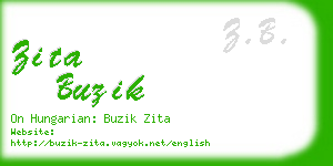 zita buzik business card